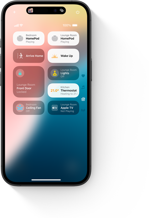 iPhone showing the Home app's 'home screen' UI