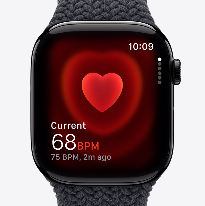 The ECG app screen on Apple Watch Series 10 showing a waveform and a countdown timer that says 24 sec.