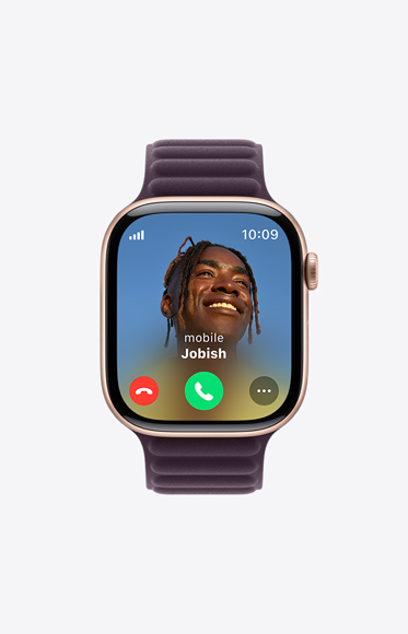 An incoming call on Apple Watch Series 10.