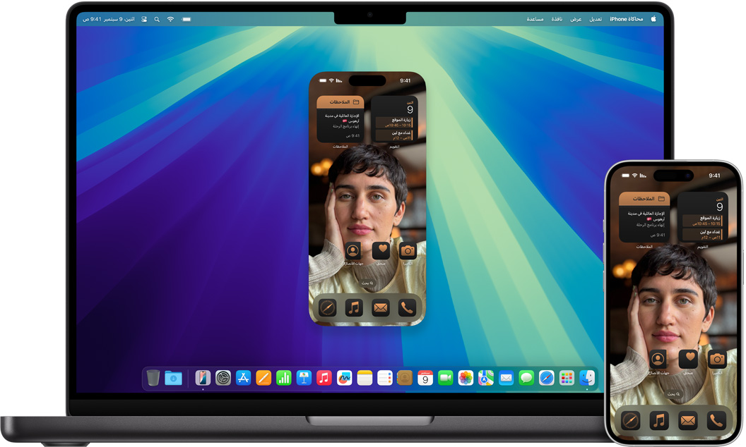 عرض توضيحي لميزة الاستمرارية مع iPhone وMac.