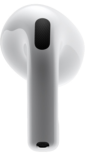 Az AirPods hátulnézeti képét megjelenítő AirPods 4.